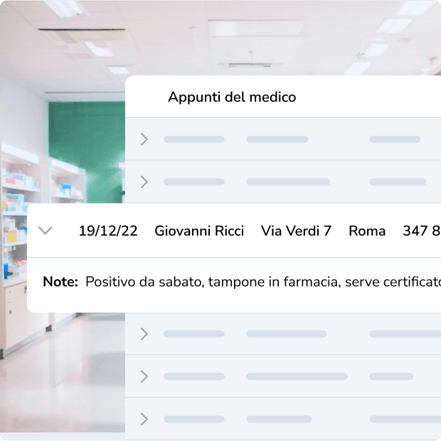 Sistema di gestione memo digitali per comunicazioni ambulatorio medico